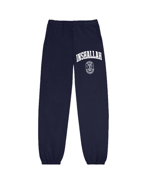 "Inshallah" (Navy Blue) Sweatpants