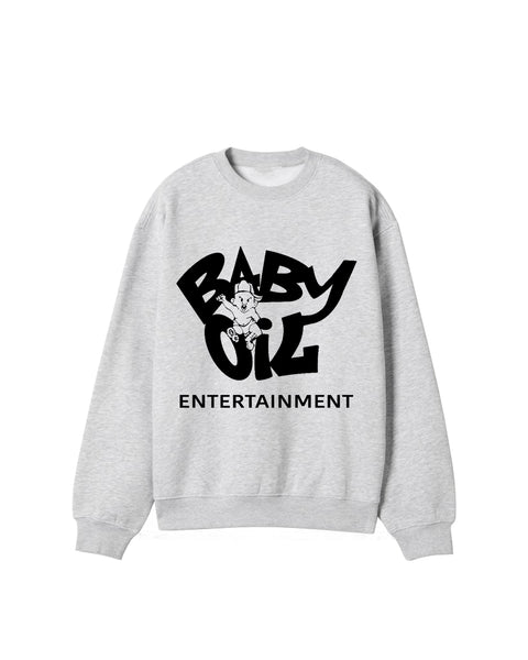 "Baby Oil Ent." (Grey) Sweater