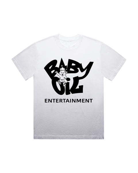 "Baby Oil Ent." (White) Tee