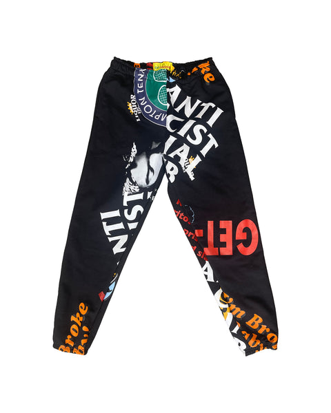 "Test Print" (Black) Sweatpants