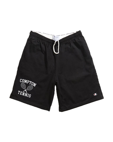 "Compton Tennis Club" (Black) Shorts