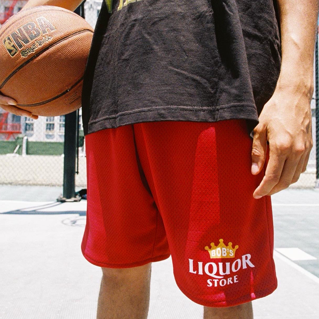 New “Logo” (Red) Mesh Shorts