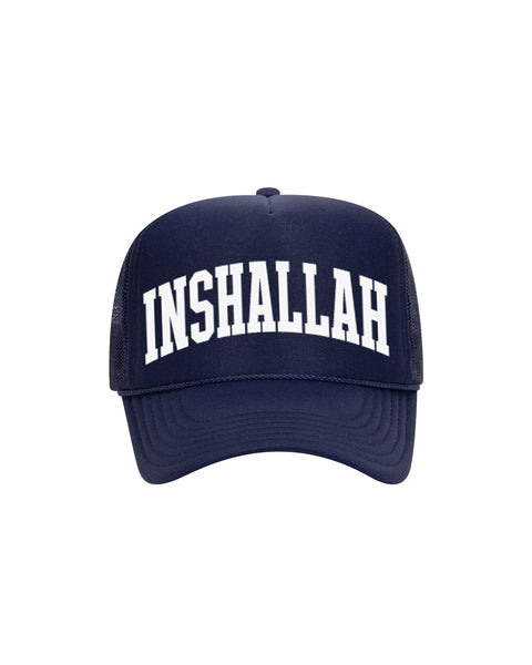 "Inshallah" (Navy Blue) Trucker Hat