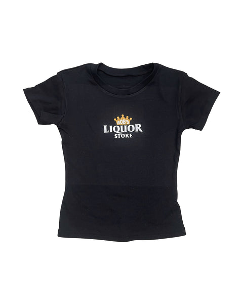 "Logo" (Black) Women's Crop Tee