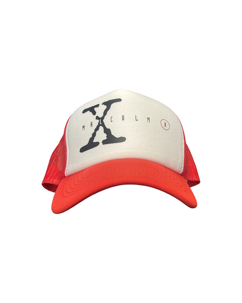 "Malcolm X Files" (White/Red) Trucker Hat