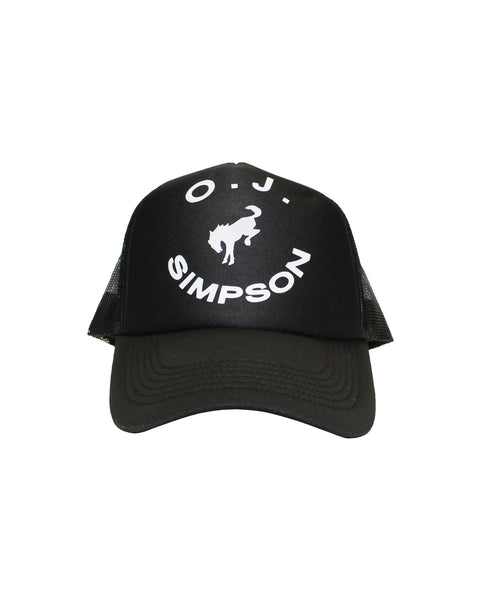 "White Bronco" (Black) Trucker Hat